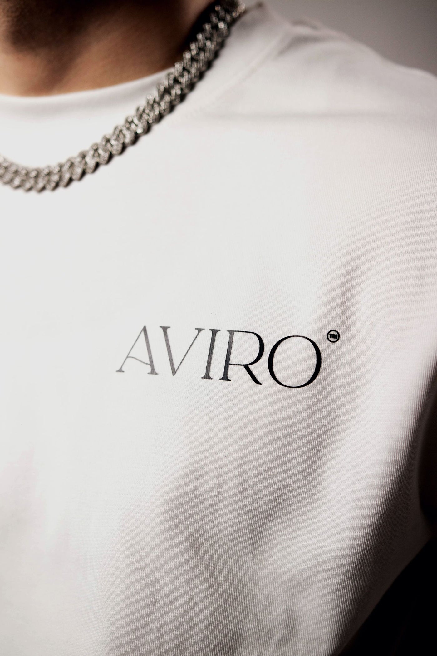 "Black Palm" White Oversized Tee